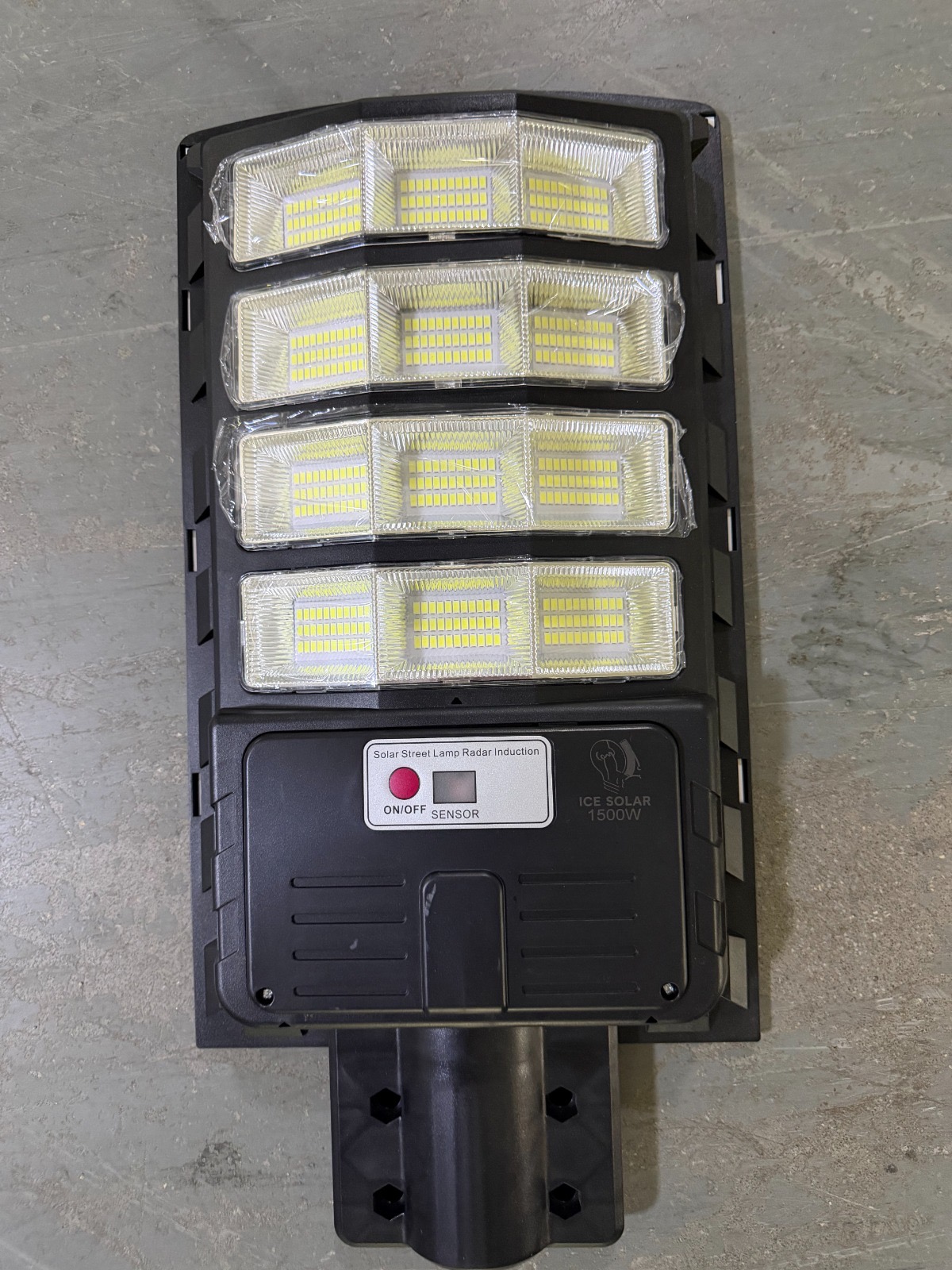 Close-up of the four LED modules